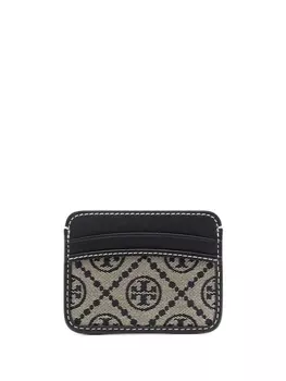 Tory Burch картхолдер с монограммой, черный