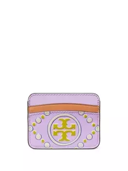 Tory Burch картхолдер с тисненым логотипом, розовый