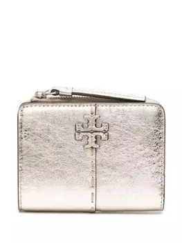 Tory Burch кошелек с нашивкой-логотипом Double T, золотистый