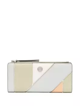 Tory Burch кошелек с пряжкой Double-T, зеленый