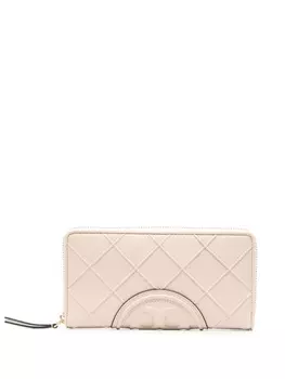 Tory Burch кошелек с тисненым логотипом, нейтральный цвет