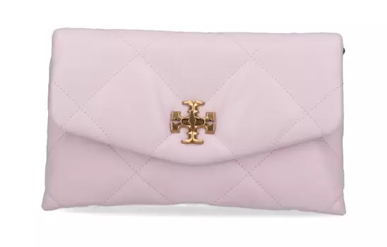 TORY BURCH Кожаная сумка-кошелек Kira через плечо, обычная женская, розовая