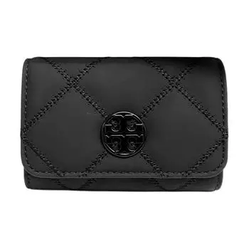 TORY BURCH Кожаный держатель карт для женщин, черный