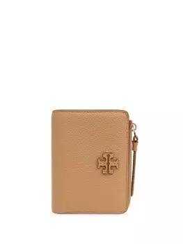 Tory Burch кожаный кошелек с нашивкой-логотипом, коричневый