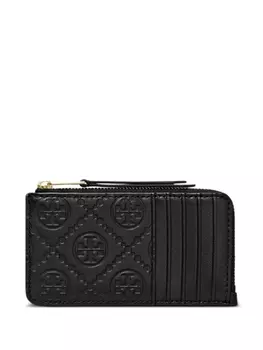 Tory Burch кожаный кошелек с Т-монограммой, черный