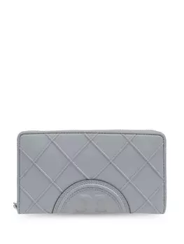 Tory Burch кожаный кошелек с тиснением логотипа, серый
