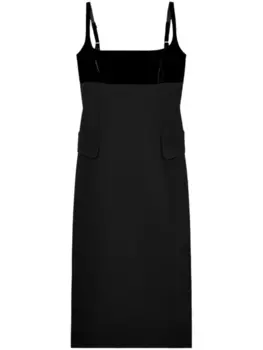 Tory Burch креповое платье миди, черный