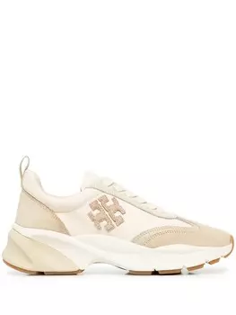Tory Burch кроссовки Good Luck с нашивкой-логотипом, нейтральный цвет