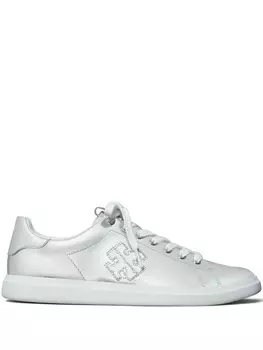 Tory Burch кроссовки Howell Court с эффектом металлик, серебристый