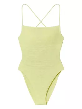 Tory Burch купальник со сборками, желтый