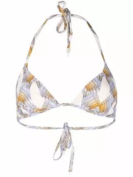 Tory Burch лиф бикини с принтом, нейтральный