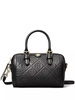 Tory Burch маленькая сумка-бочка T Monogram, черный