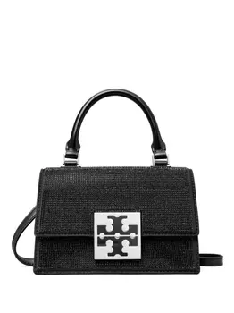 Tory Burch маленькая сумка-тоут Bon Bon со стразами, черный