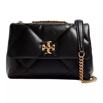 TORY BURCH Маленькая сумка-трансформер на плечо Kira Diamond Quilt, черная