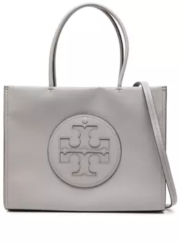 Tory Burch mini Ella Bio logo-patch tote bag, серый