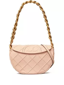 Tory Burch мини-сумка на плечо Fleming Crescent, розовый