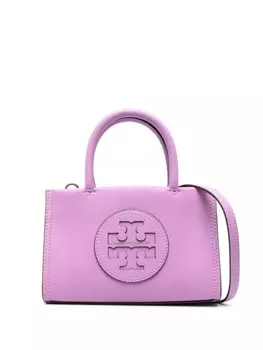 Tory Burch мини-сумка с нашивкой-логотипом, фиолетовый