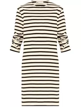 Tory Burch платье из хлопка в полоску, белый