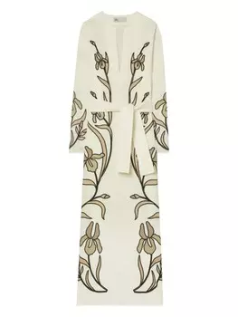 Tory Burch платье-кафтан, нейтральный цвет