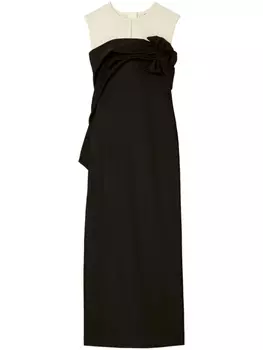 Tory Burch платье миди с драпировкой, черный