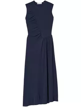 Tory Burch платье миди со сборками, синий