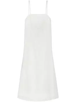 Tory Burch платье мини с люверсами, белый