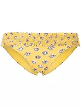 Tory Burch плавки бикини с цветочным принтом, желтый