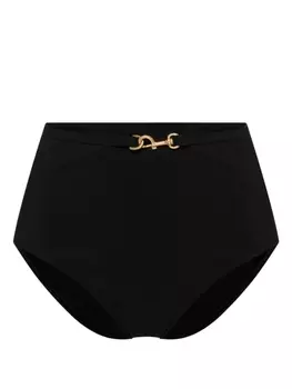 Tory Burch плавки бикини с завышенной талией и поясом, черный