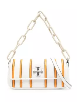 Tory Burch полосатая сумка на плечо Kira, белый