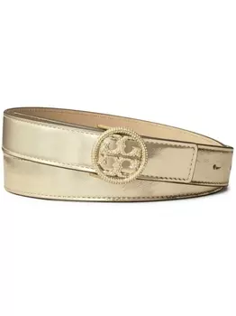 Tory Burch ремень 1" Miller с кристаллами, золотистый