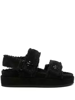 Tory Burch сандалии на липучках, черный