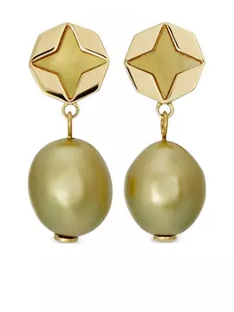 Tory Burch серьги-подвески Kira Clover, золотой