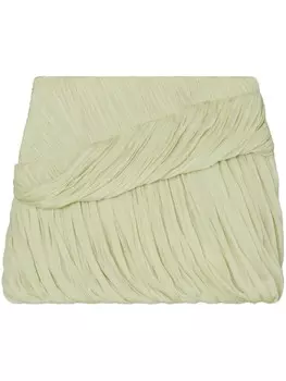 Tory Burch шелковая юбка мини со сборками, зеленый