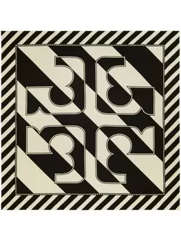 Tory Burch шелковый платок Candy Wrapper, черный