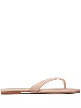 Tory Burch шлепанцы с логотипом, розовый