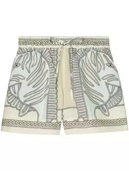 Tory Burch шорты с принтом, синий