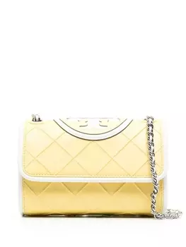 Tory Burch стеганая сумка через плечо с тиснением, желтый