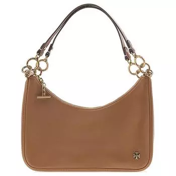 TORY BURCH Сумка 151 MERCER Leather Nappa Leather Crescent Medium Size Women's Lifting Tiramisu Beige/Brown