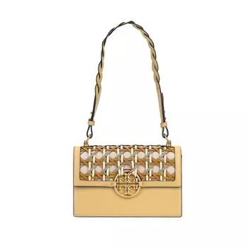 TORY BURCH Сумка-багажник Miller из коровьей кожи, женская, желтая, Trumpets