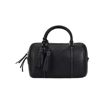 TORY BURCH Сумка-бостон из кожи Thea, сумка через плечо, сумка-трубы, женская, черная