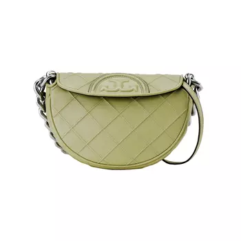 TORY BURCH Сумка через плечо Fleming Sheepskin, женская, мини, оливково-зеленая