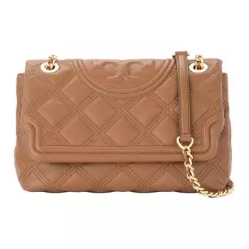 TORY BURCH Сумка через плечо Fleming Sheepskin, женская, темно-коричневая