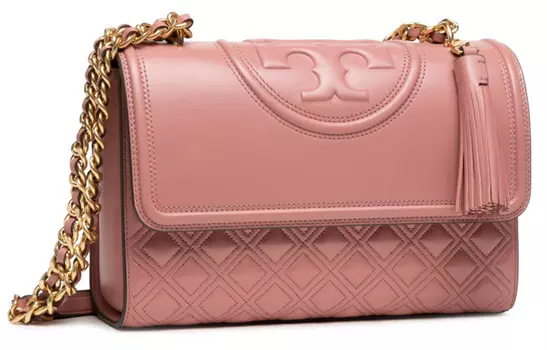 TORY BURCH Сумка через плечо Fleming Sheepskin, женская, большого размера, розового цвета