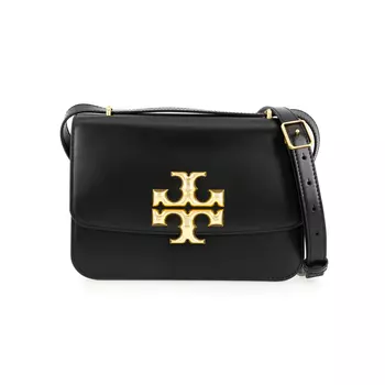 TORY BURCH Сумка Eleanor из коровьей кожи, через плечо, среднего размера, женская, черного цвета