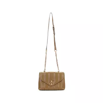TORY BURCH Сумка Kira из кожи через плечо, сумка-трубы, женская, коричневого цвета