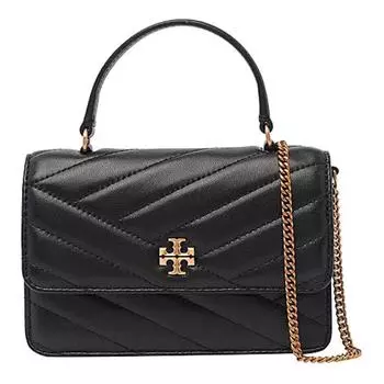 TORY BURCH Сумка-конверт из кожи наппа, сумка через плечо, мини-сумка на одно плечо, черная, женская