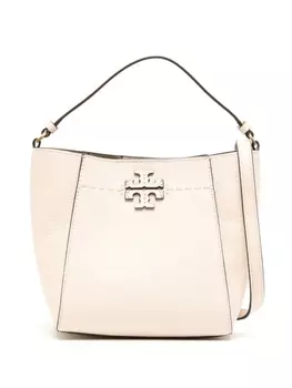 Tory Burch сумка McGraw с нашивкой-логотипом, нейтральный цвет