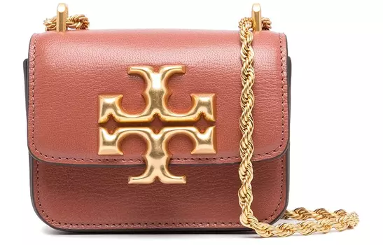 TORY BURCH Сумка-мессенджер Eleanor из коровьей кожи, мини-сумка через плечо, женская, коричневого цвета