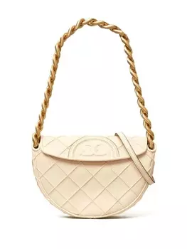 Tory Burch сумка Mini Fleming, нейтральный цвет