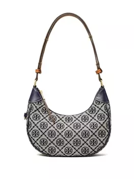 Tory Burch сумка на плечо T Monogram Crescent, синий